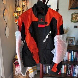 Scott 350 Motosports Jacket XXL Black Orange ADV Off Road Motorcycle NWT